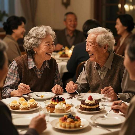 Cozy Intimate Dinner with Elderly Couple