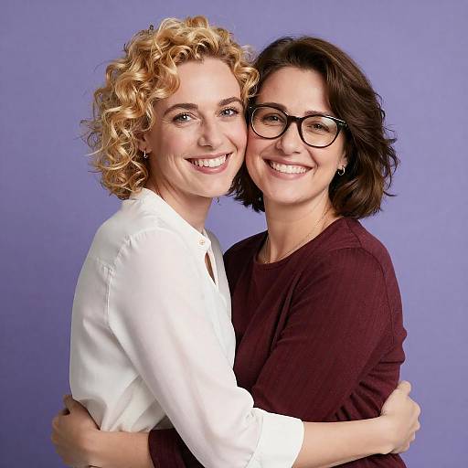 Warm Embrace of Two Friends