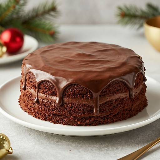 Festive Belgian Chocolate Layer Cake