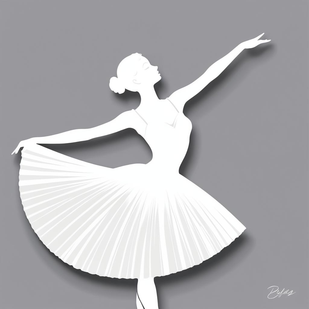 Minimalist Black and White Ballerina Art