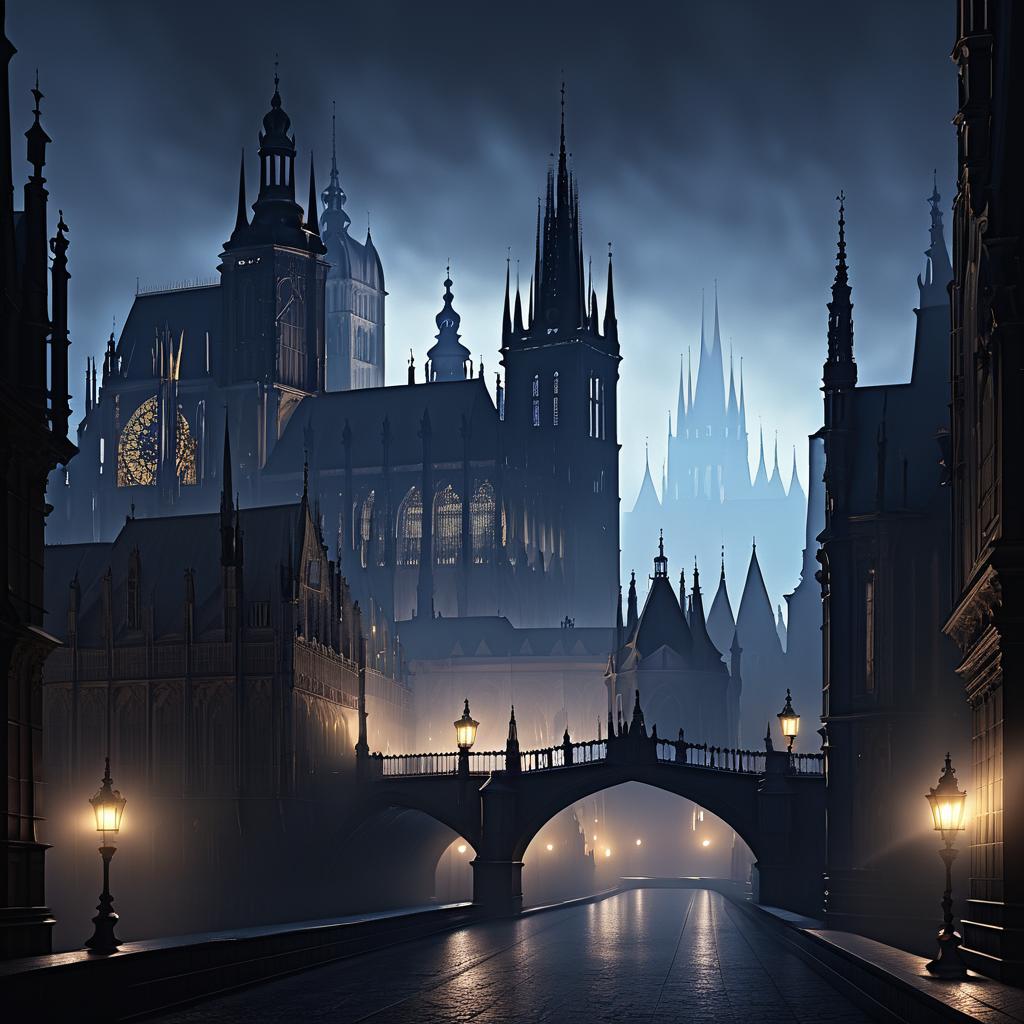 Neo-Gothic Prague: A Mystical Cityscape