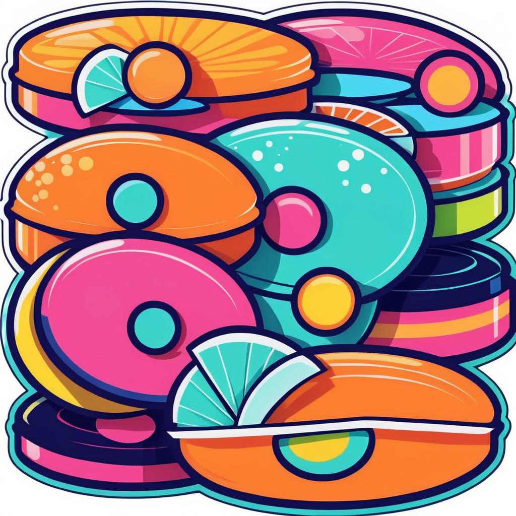 Vibrant Sushi Pop Art Sticker Design