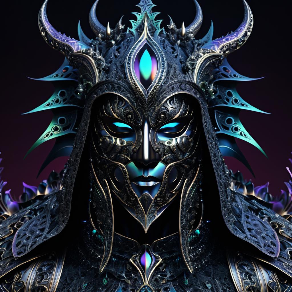 Eerie Warlord in Ornate Alien Attire