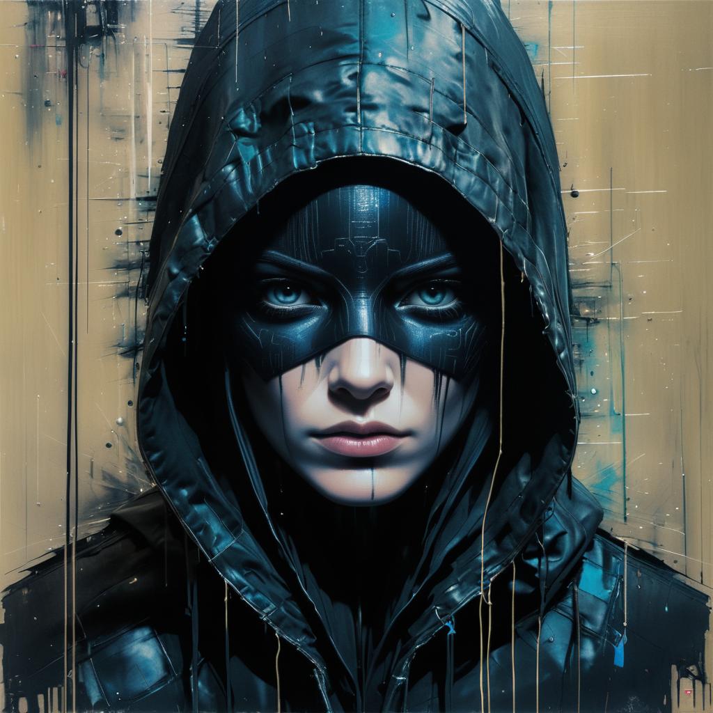 Mysterious Hooded Surreal Creature Portrait