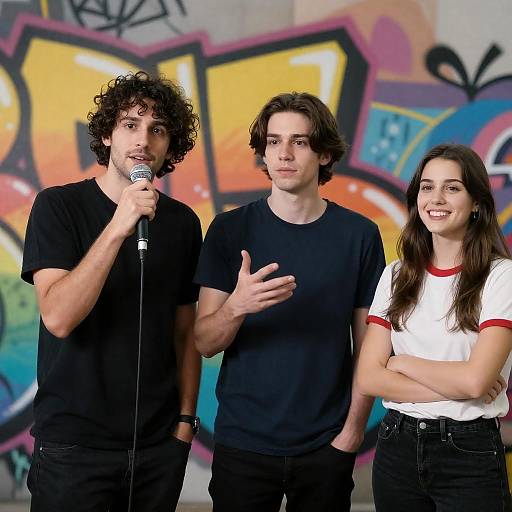 Urban Scene with Colorful Graffiti Art