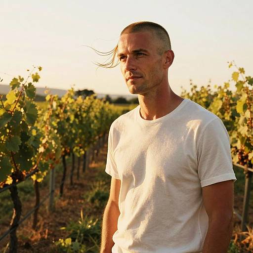 Golden Hour Vineyard Portrait