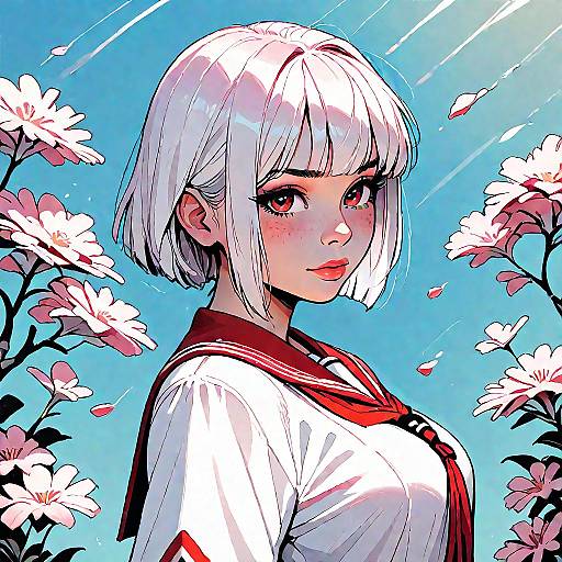 Anime Schoolgirl Solo Character