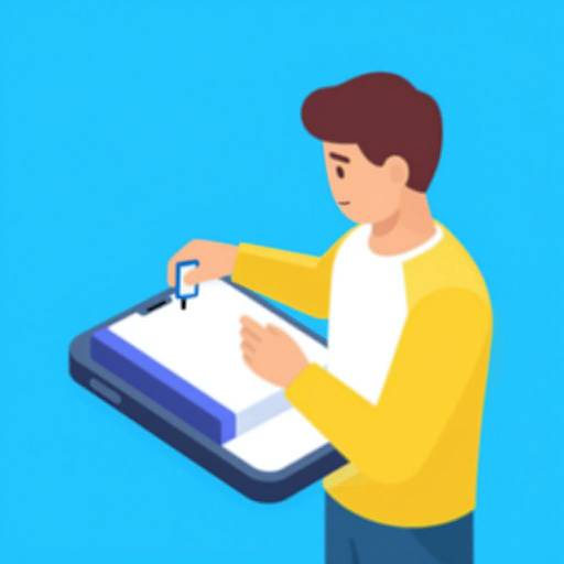 Young Man Posting on SNS Isometric