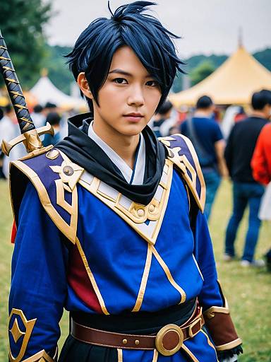 Photorealistic Childe Cosplay Festival Portrait