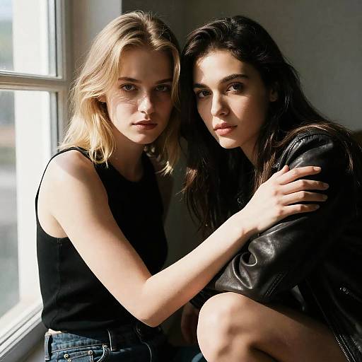 Intense Moment by Sunlit Window