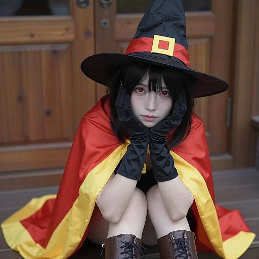 Young Witch with Red Accents