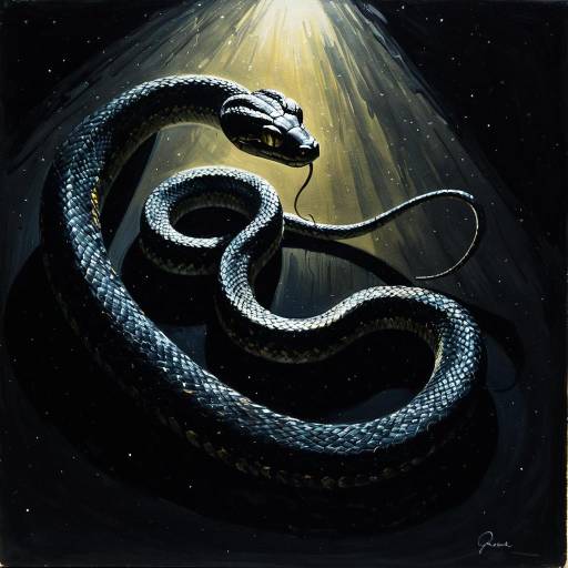 Mysterious Silhouette of a Snake