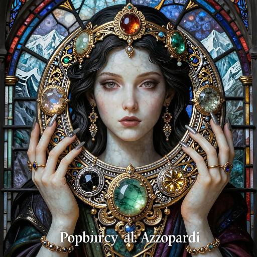 Intricate Gothic Amulet Fantasy Art