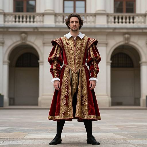 Renaissance Man in Red and Gold