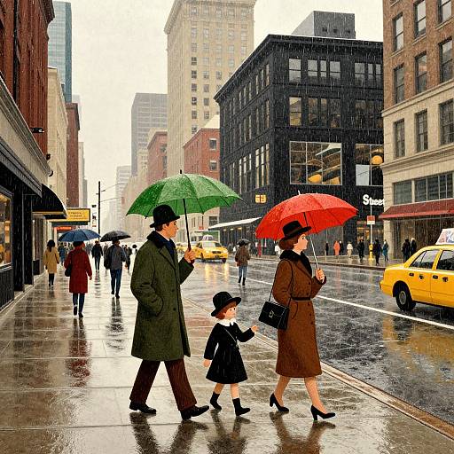 Rainy Afternoon in Mid-Century Chicago