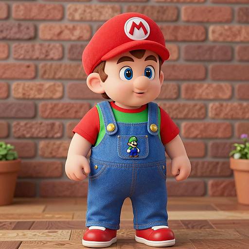 Adorable Infant Mario in Digital Realism