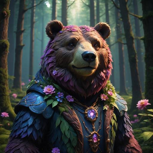Majestic Bear in Enchanted Forest Majestic Bear in Enchanted Forest