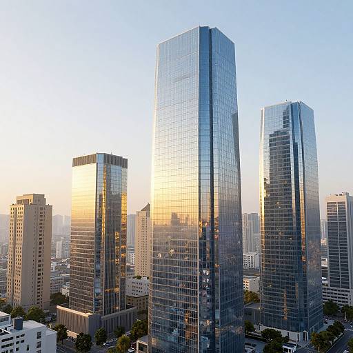 Futuristic Cityscape with Reflective Memories