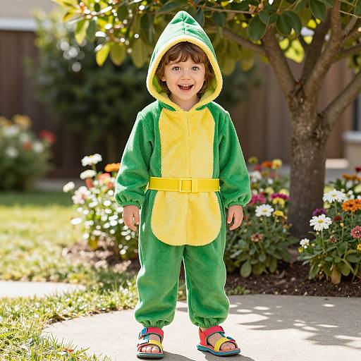 Cheerful Child in Festive Costume