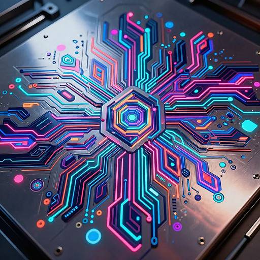 Futuristic Cyberpunk AI Decal Design