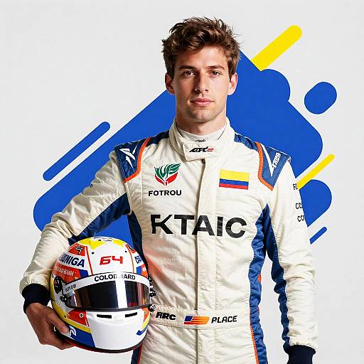 Colombian F1 Driver Portrait
