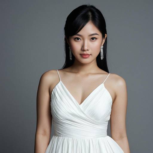 Elegant White Party Dress with Accessories
