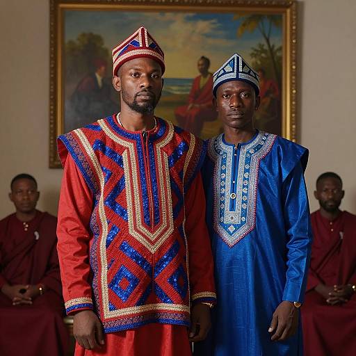 Portrait of Men in Traditional Attire