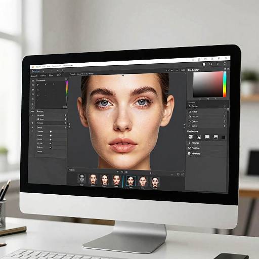 Online Photo Face Editor Interface