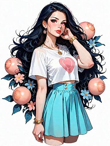 Stylish Woman in Casual Summer Outfit