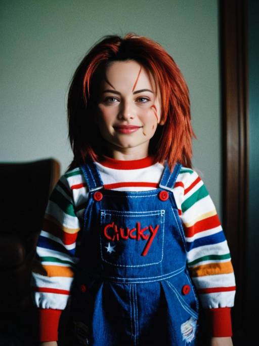Woman in Chucky Costume