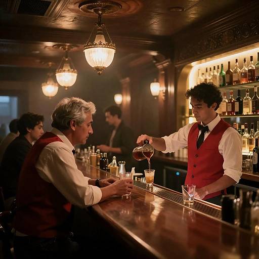 Atmospheric Bar Scene with Patrons
