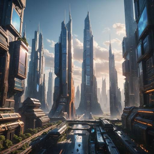 Futuristic Skyscraper Shaped Like Starship Futuristic Skyscraper Shaped Like Starship