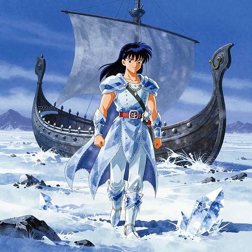 Ethereal Vikings in Icy Tundra