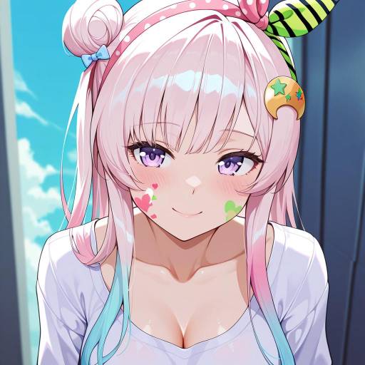 Illustration of Airani iofifteen, hololive in the style of Wangxiii