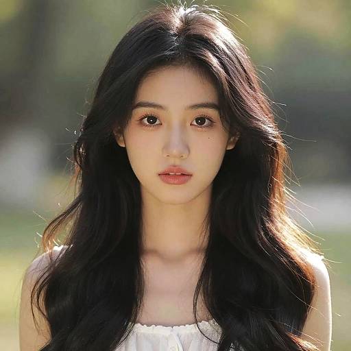 Photorealistic Portrait with Soft Waves