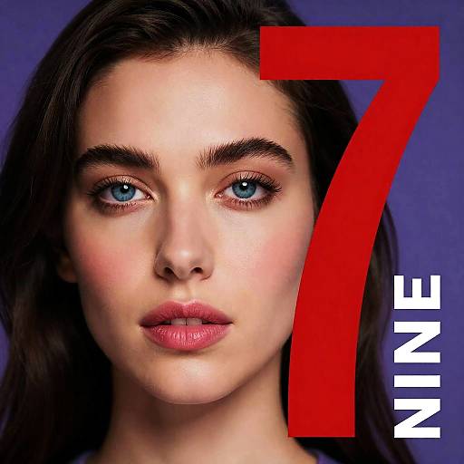 Close-Up of a Woman with Bold Colors