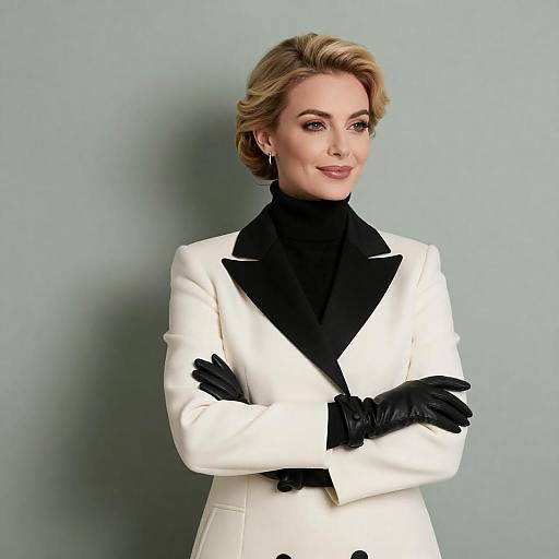 Elegant Woman in Stylish Winter Outfit