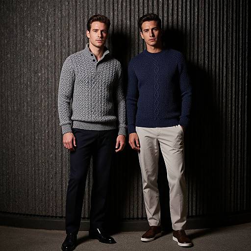 Sophisticated Men in Modern Knitwear