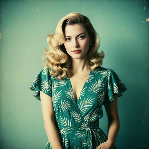 Vintage Floral Romper Fashion Portrait