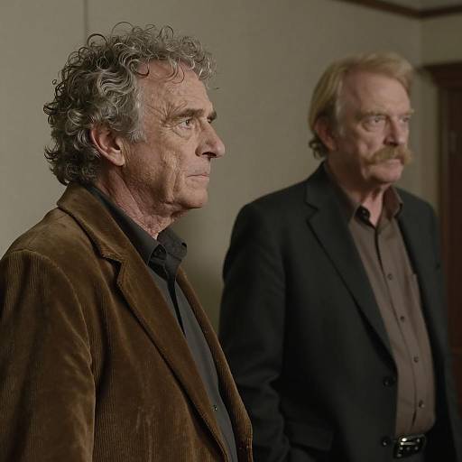 Two Middle-Aged Men in Intense Conversation