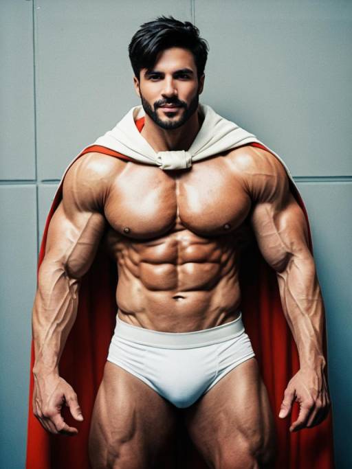 Humorous Buff Male Costume Portrait