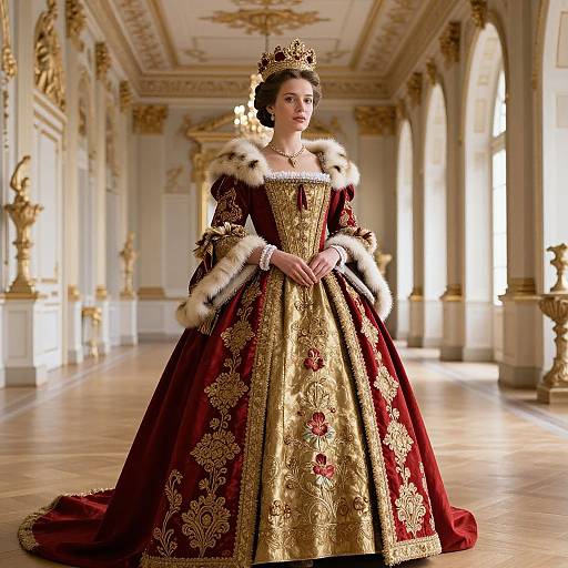 Regal Woman in Renaissance Gown