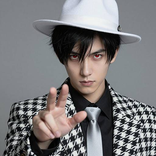 Striking Portrait of a Black-Haired Man