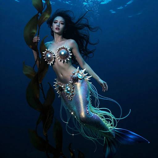 Bioluminescent Deep-Sea Siren Fashion