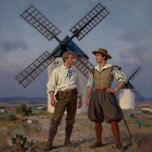 Don Quijote and Sancho Panza at Dusk