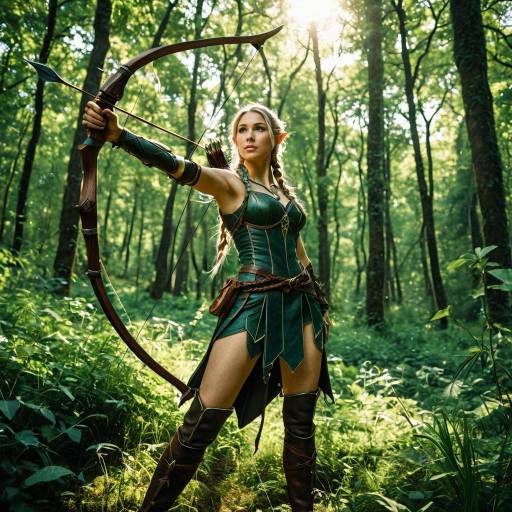 Elven Archer in Forest Glade