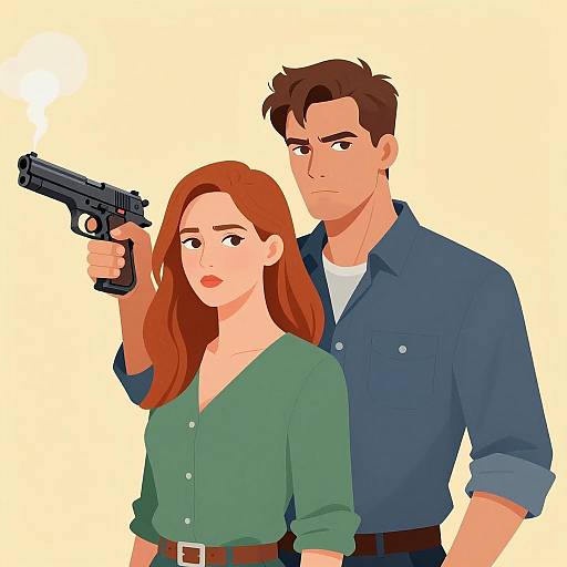 Dramatic Tension Between Two Figures