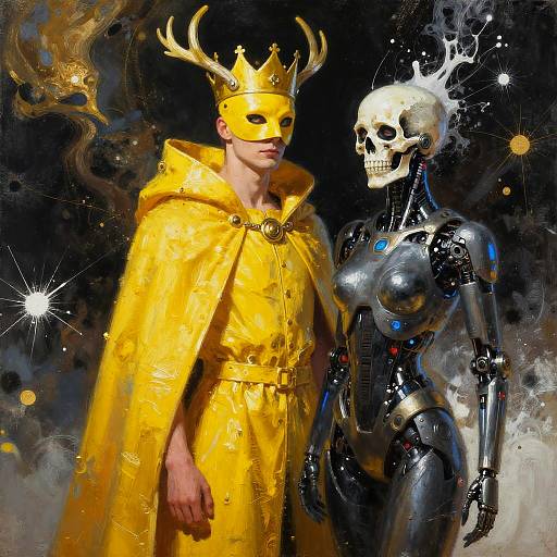 Surreal Cyberpunk King in Yellow Art