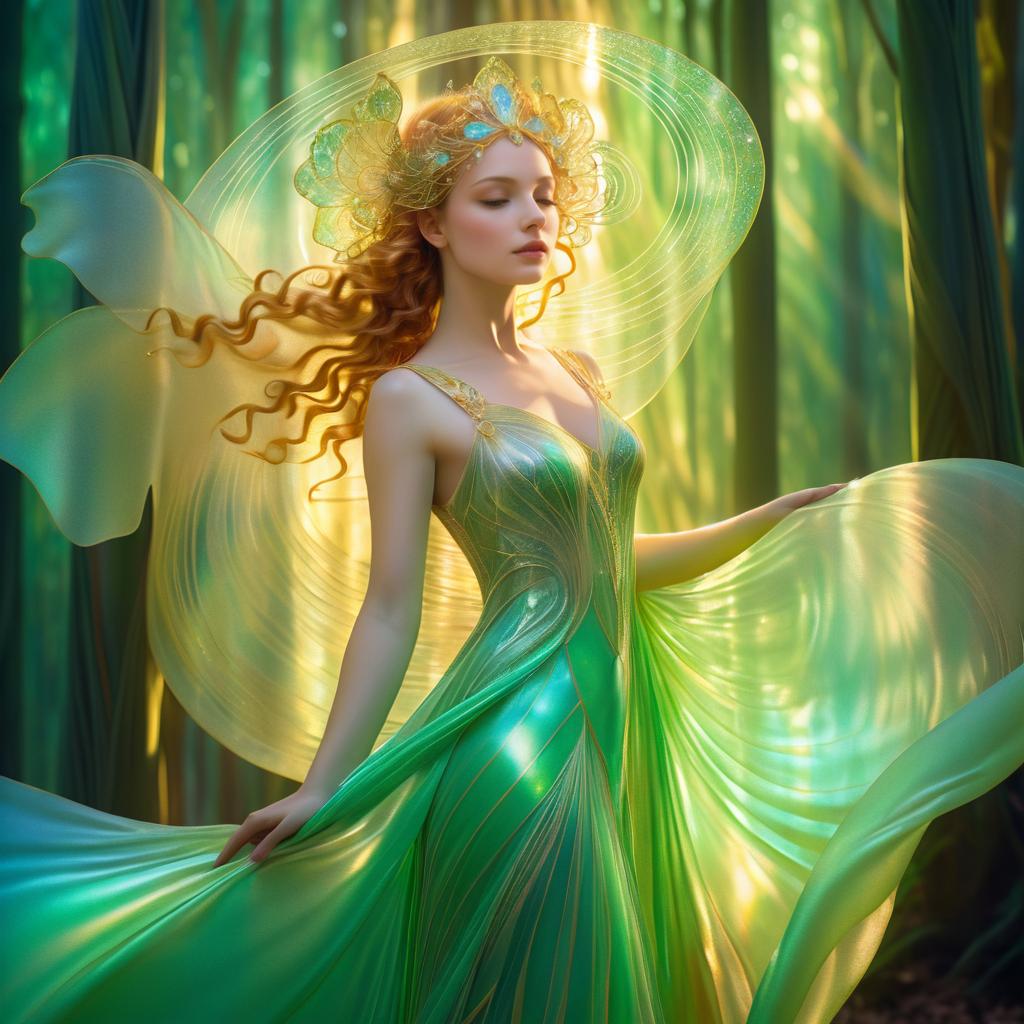 Enchanted Fairy Portrait in Dreamlike Forest