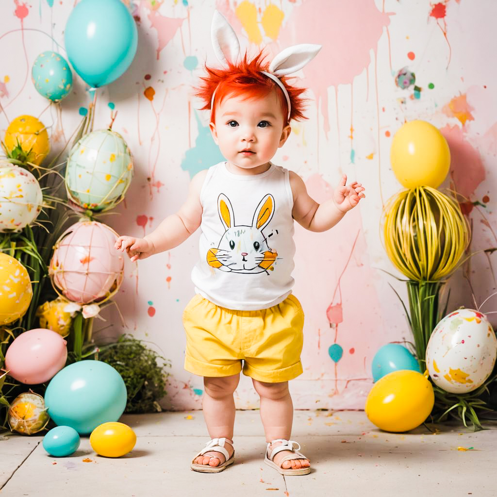 Edgy Easter Toddler in Pastel Colors